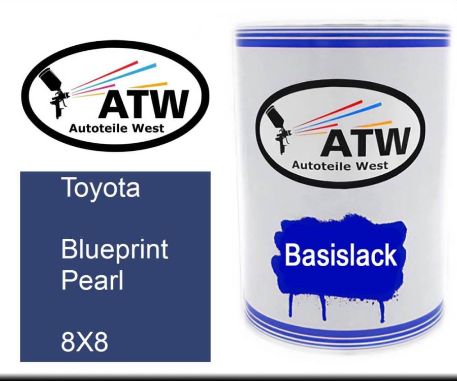 Toyota, Blueprint Pearl, 8X8: 500ml Lackdose, von ATW Autoteile West.